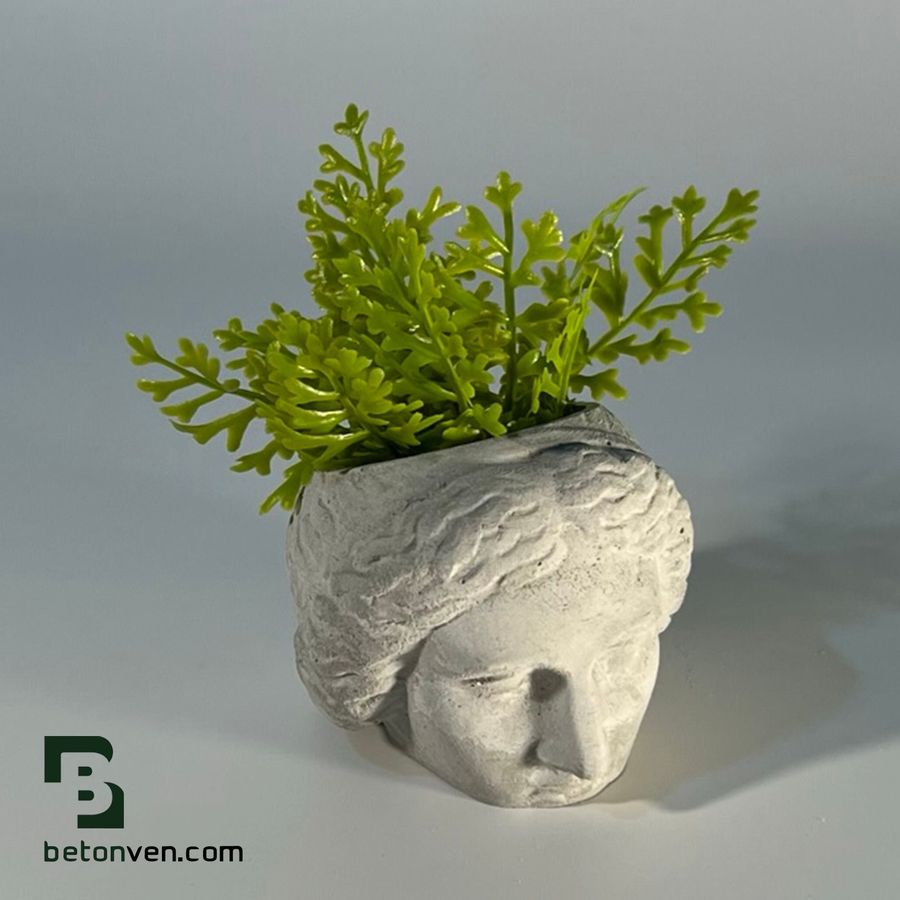 Concrete face planter of Artemis