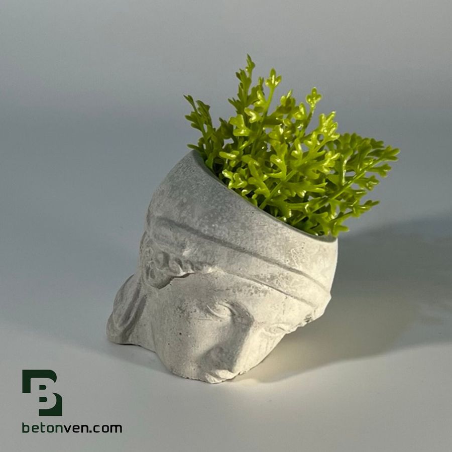 Concrete face planter of Athena
