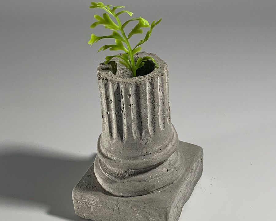 Concrete Ionic column planter